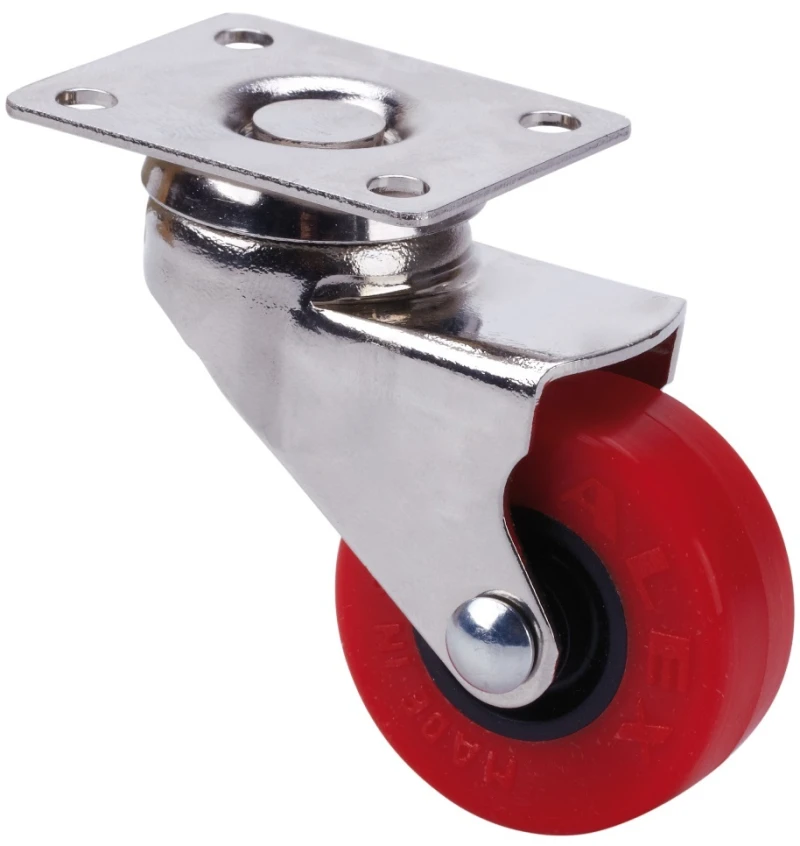 Rueda para andamios giratoria con freno poliuretano Alex