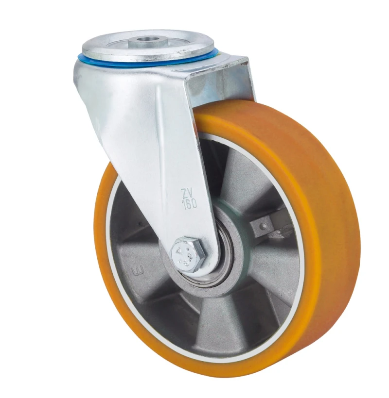 Rueda industrial giratoria alta carga poliuretano Alex