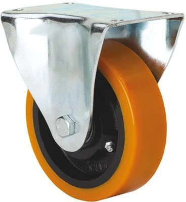 Rueda industrial fija alta carga poliuretano Alex