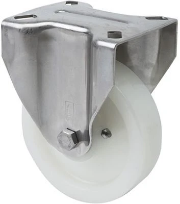 Rueda inoxidable fija nylon Alex