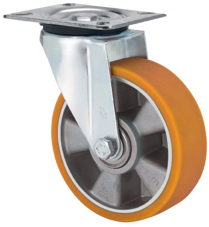 Rueda industrial fija alta carga poliuretano Alex