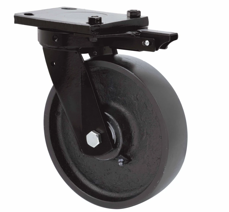 Rueda industrial giratoria bloqueo alta carga acero Alex