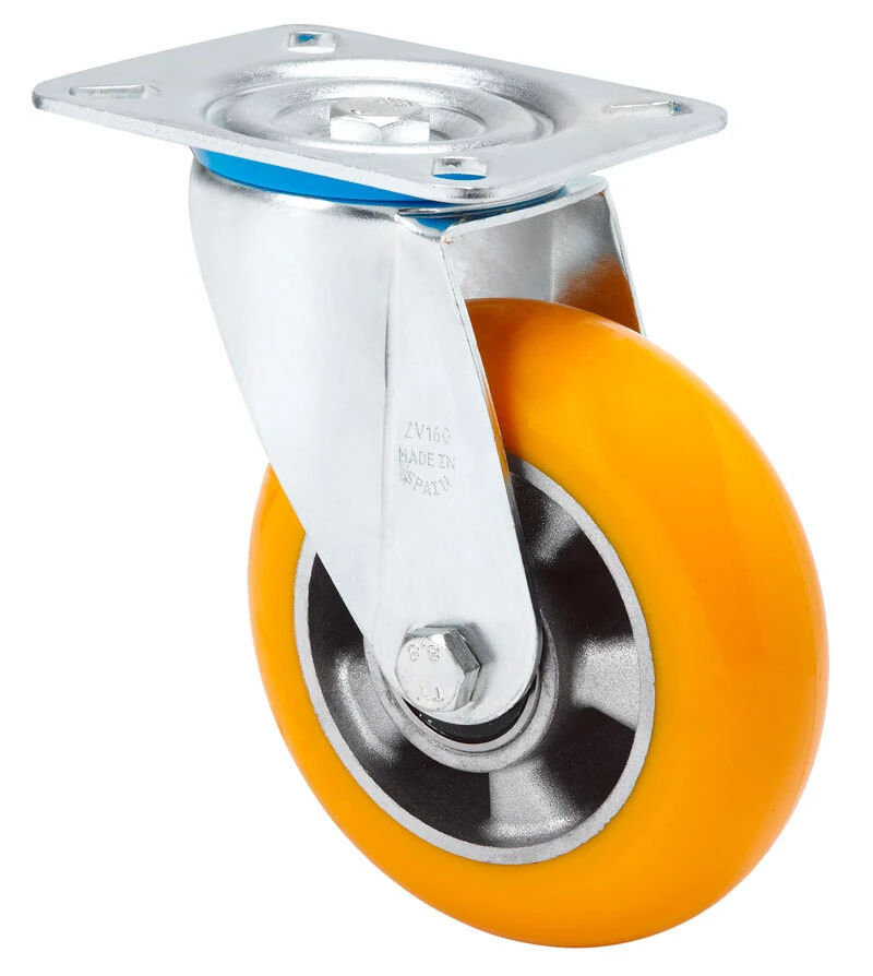 Rueda de mobiliario decorción silla oficina agujero con freno poliuretano Alex