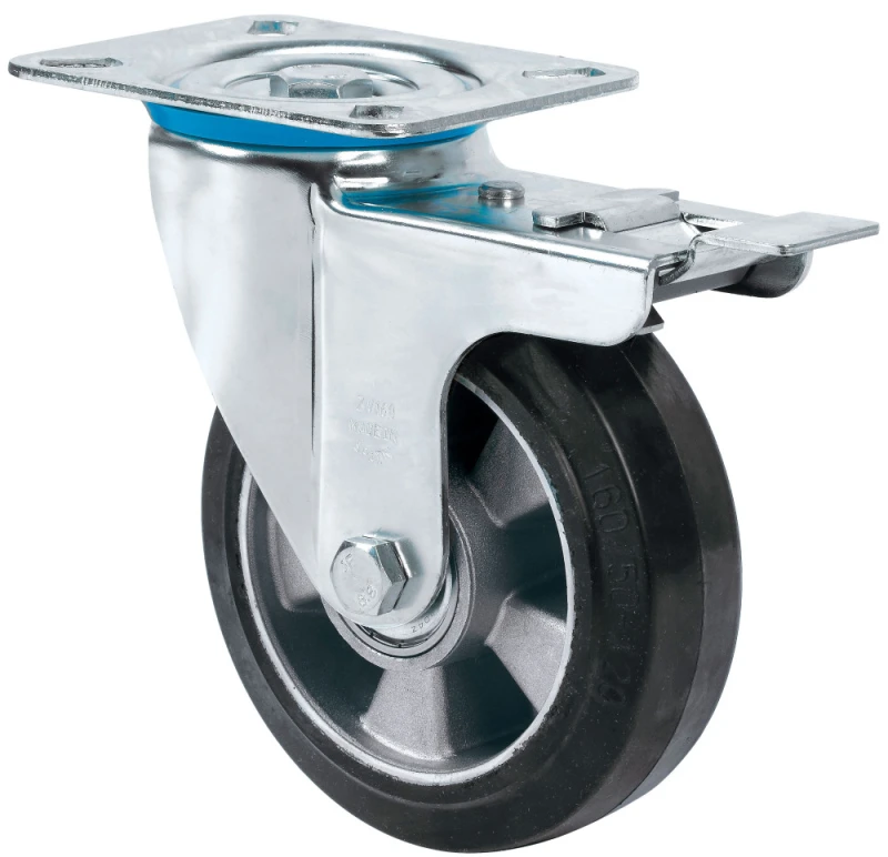 Rueda industrial giratoria alta carga goma Alex