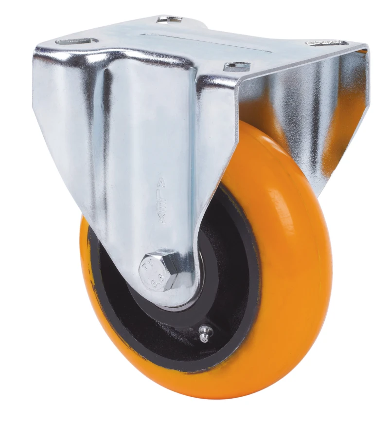 Rueda industrial fija alta carga poliuretano Alex