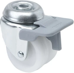 Rueda mueble auxiliar giratoria con freno polipropileno Alex