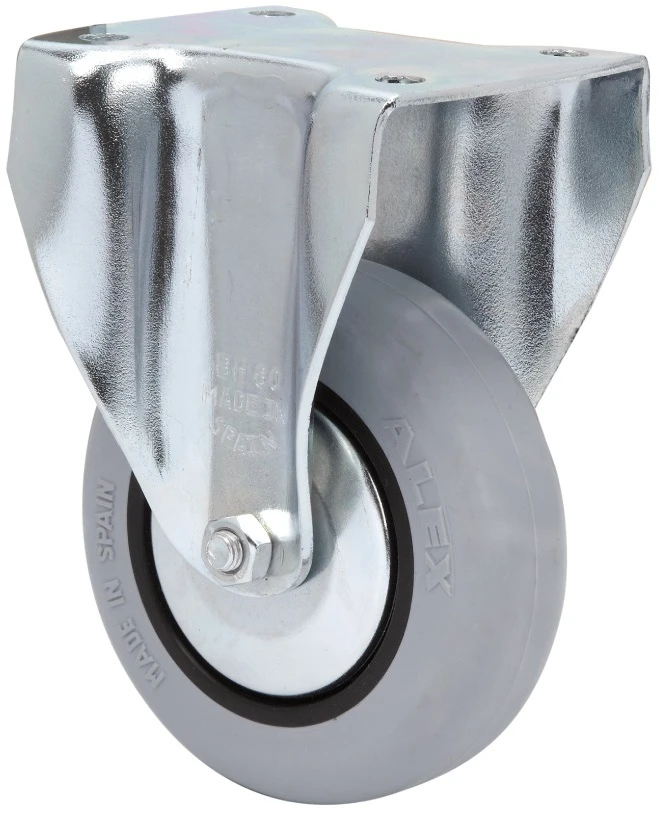 Rueda hostelería y decoración fija goma Alex