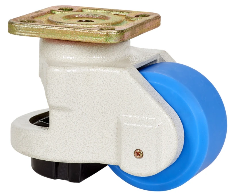 Rueda conductiva hostelería mobiliario clínico giratoria con freno poliuretano gris conductivo Alex