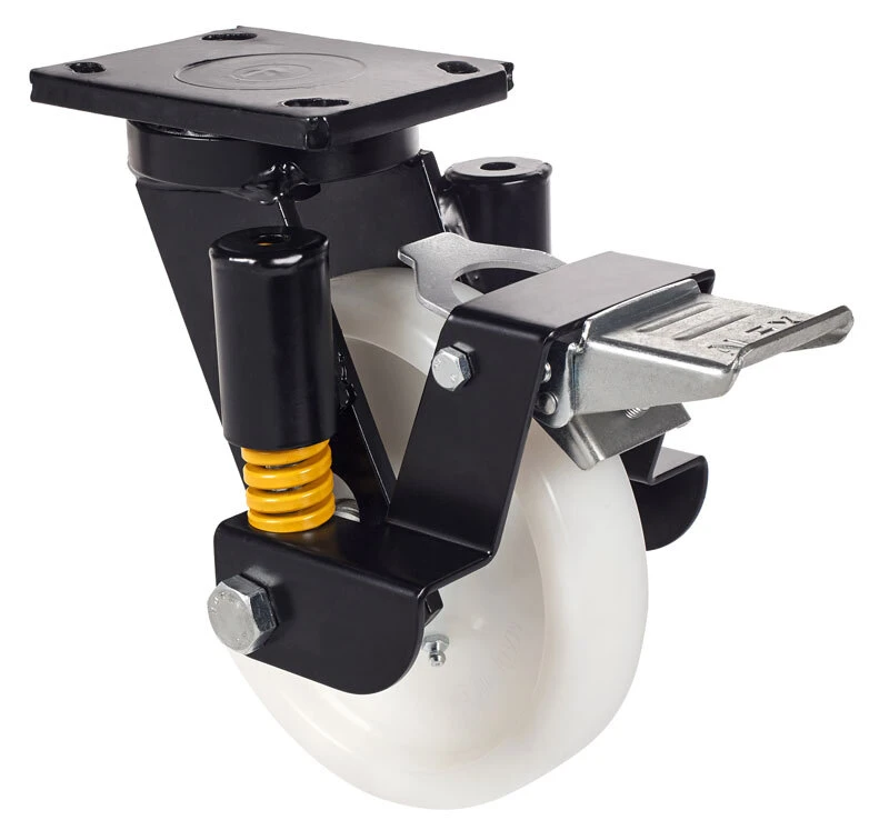 Rueda para mobiliario de decorción camas nido canapés goma gris Alex