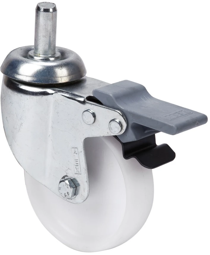 Rueda hostelería giratoria con freno poliamix Alex