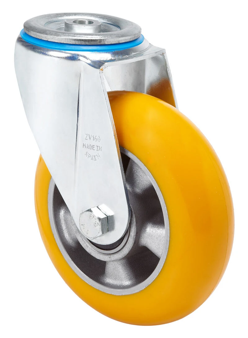 Rueda alta carga sector naval ferroviario bloqueo direccional con freno Nylon fundido extrafuerte Alex