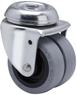 Rueda mueble auxiliar giratoria goma Alex