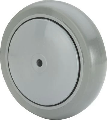 Rueda de alta y media carga industrial giratoria goma elástica gris no deja huella Alex