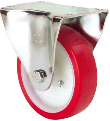 Rueda industrial fija alta carga poliuretano Alex