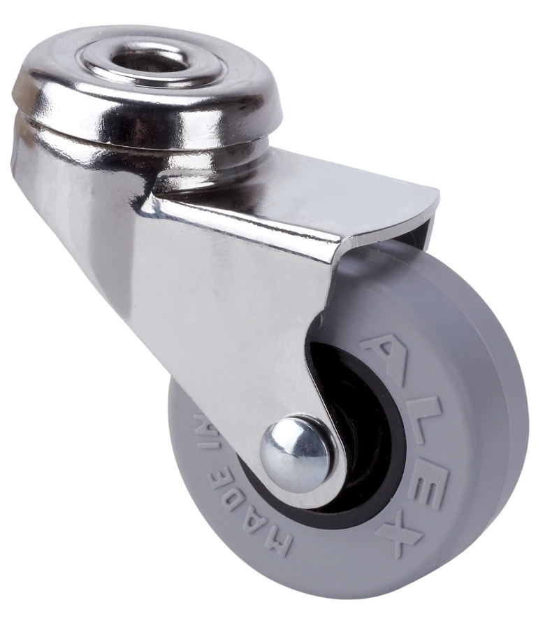 Rueda mueble auxiliar giratoria goma Alex