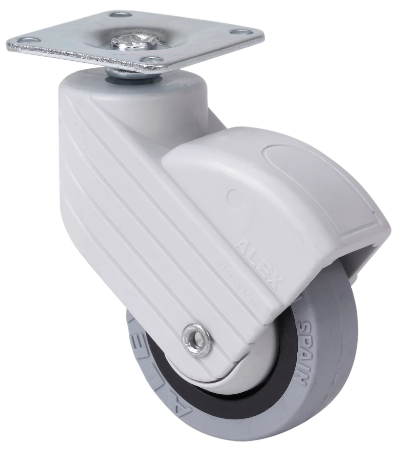 Rueda industrial giratoria con freno alta carga poliuretano Alex