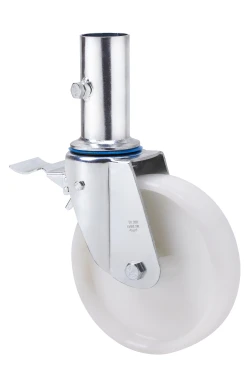 Rueda para andamio giratoria con freno nylon Alex