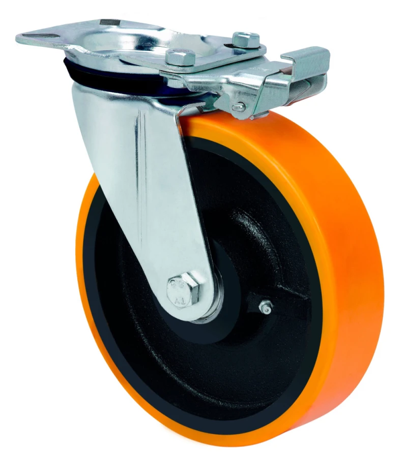 Rueda industrial giratoria alta carga poliuretano Alex