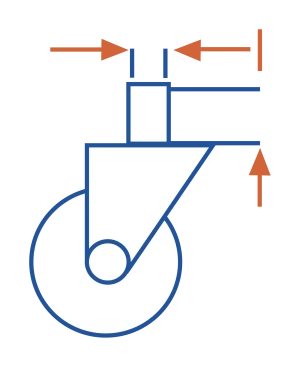 Ancho por alto espiga o cazoleta