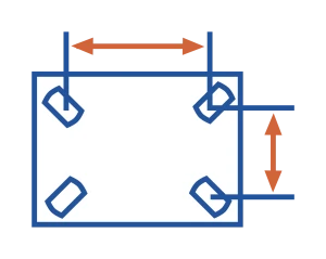 Distancia entre agujeros