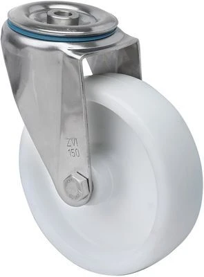 Rueda inoxidable giratoria poliamix Alex
