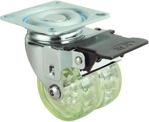 Rueda giratoria con freno decoración verde Alex