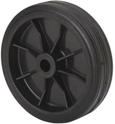 Rueda industrial alta y media carga carretillas grandes empueje mecánico factorías metalúrgicas giratoria nylon blanco Alex