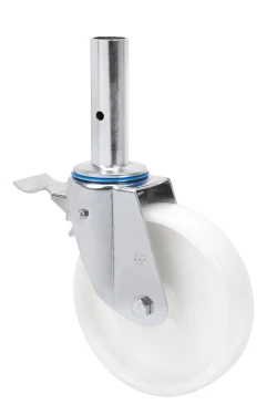 Rueda para andamio giratoria con freno nylon Alex