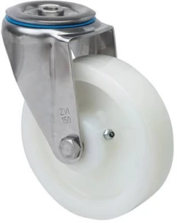 Rueda inoxidable giratoria nylon Alex