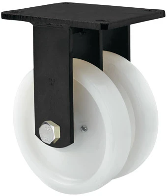 Rueda industrial alta carga muelle resistente giratoria con freno goma negra natural Alex