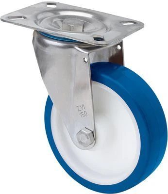 Rueda inoxidable alta carga giratoria poliuretano Alex