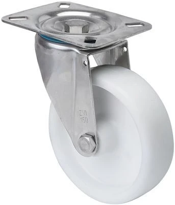 Rueda inoxidable giratoria poliamix Alex