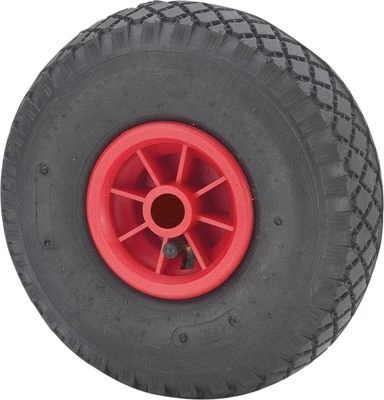 Rueda para andamio y construcción giratoria con poliuretano rojo Alex