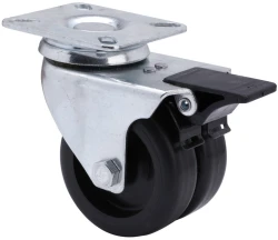 Rueda giratoria con freno para muebles poliamix Alex