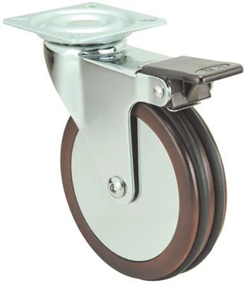 Rueda para decoración giratoria con freno madera Alex 